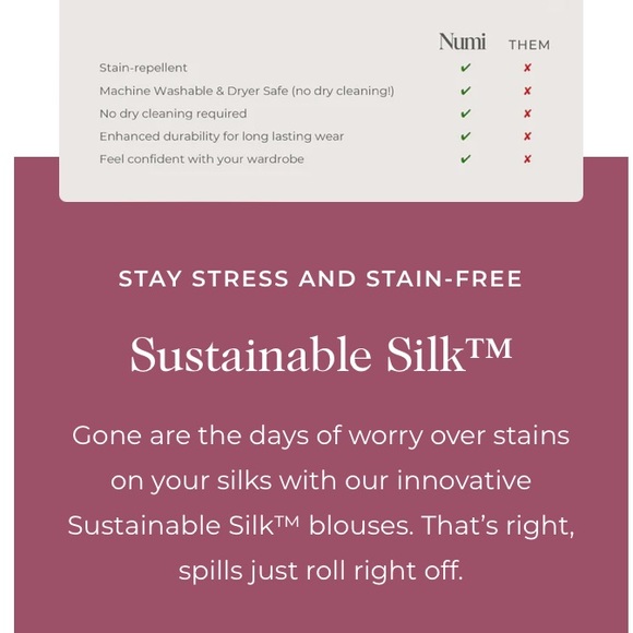 Numi XS light pink sustainable silk camisole - Picture 4 of 5